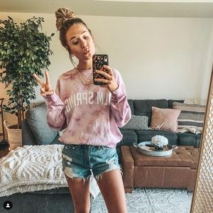 Wild Fable pink tie dye crew neck sweatshirt